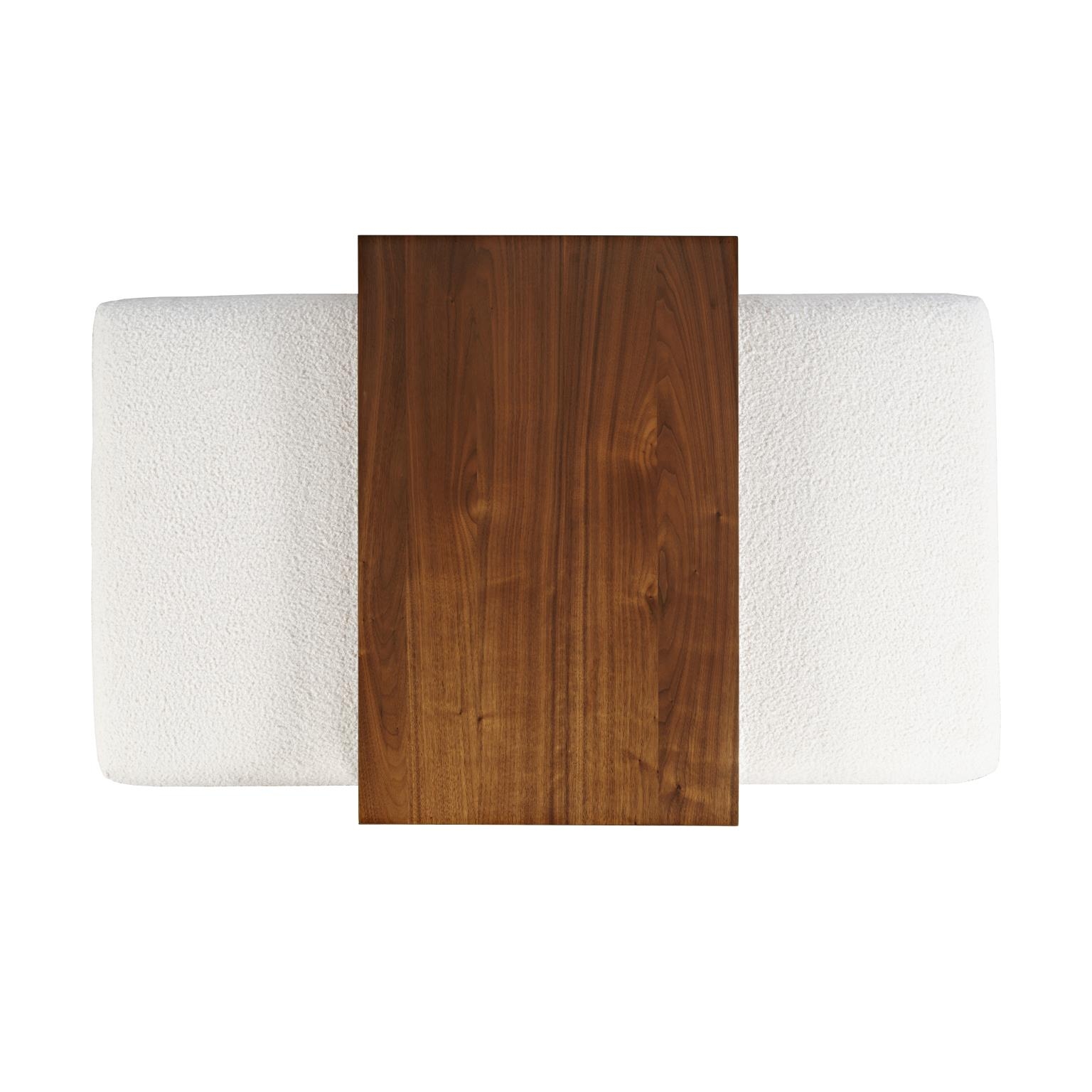 Castered Ottoman with shelf