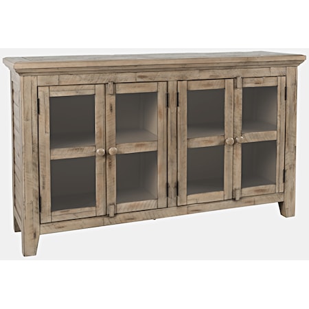 Rustic 4 Door Low Cabinet