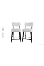 Jofran Wes Contemporary Upholstered Counter Stool