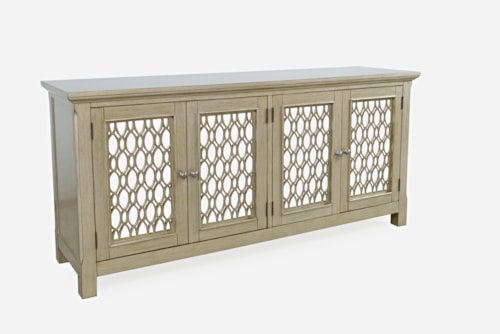 Glam Isabella 69" Mirrored Accent Cabinet