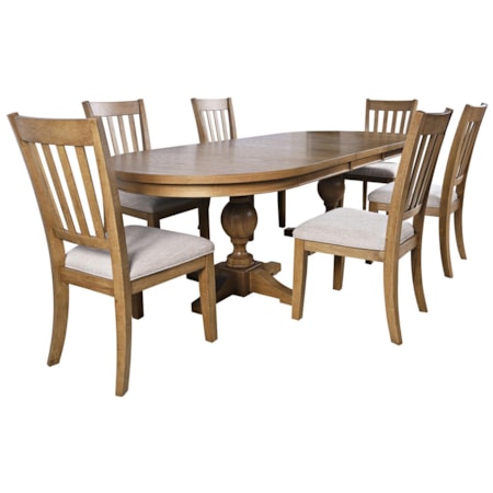 Brentwood Slat Back Dining Chair Cascade Oak