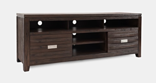 Contemporary 7-Shelf Console with Wire Management