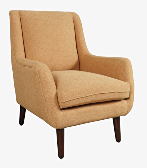 Theo Mid-Century Modern Upholstered Accent Chair - Gold