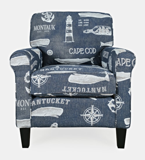 Seafarer Upholstered Accent Chair - Navy