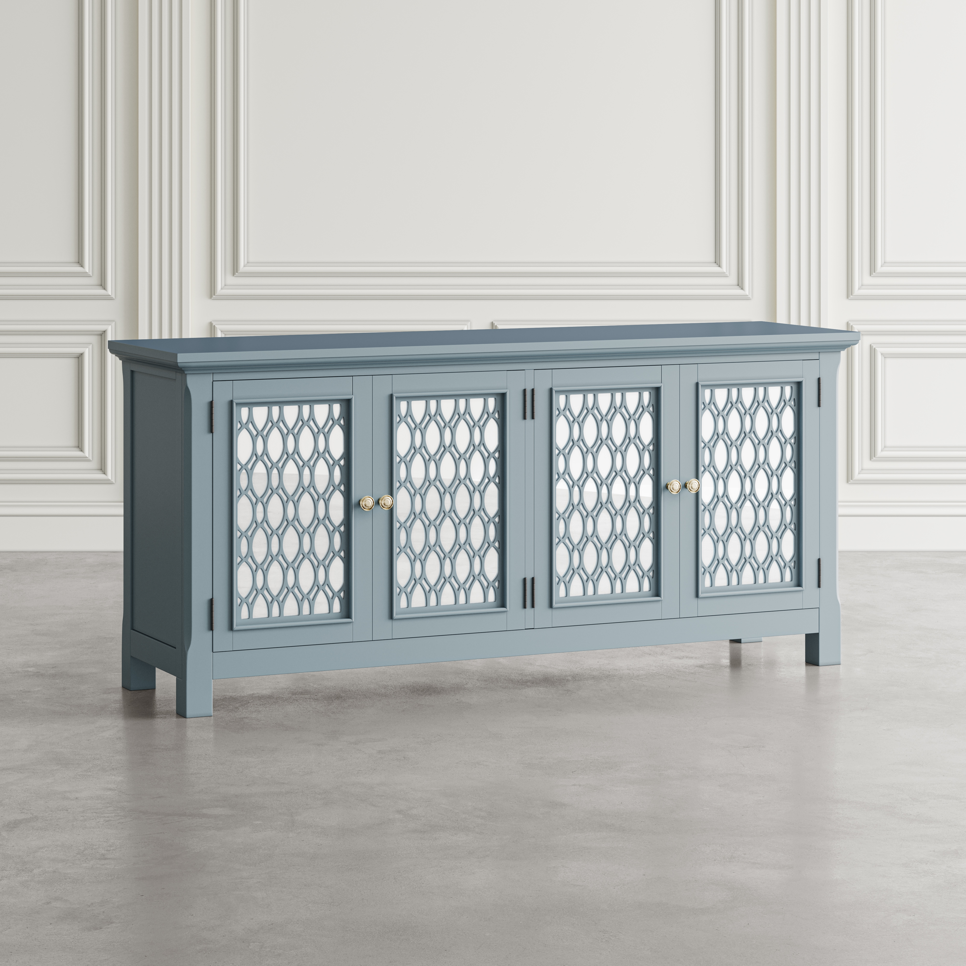 Jofran Isabella 69" Mirrored Accent Cabinet