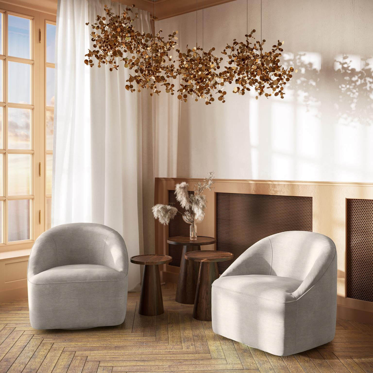 Jofran Lulu Swivel Accent Chair