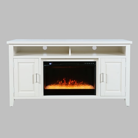 Fireplace with Crystal Display