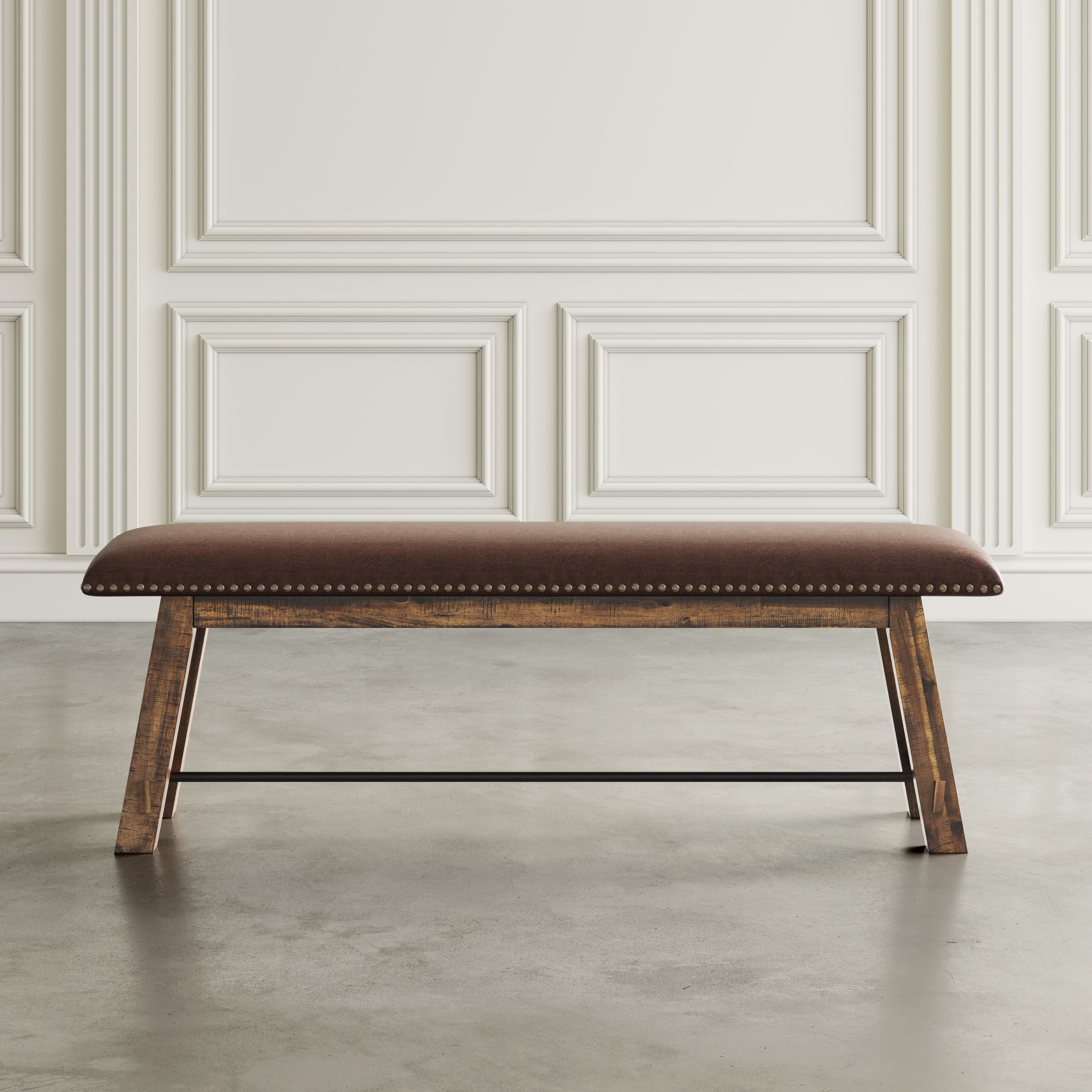 Jofran Cannon Valley Bench with Upholstered Seat