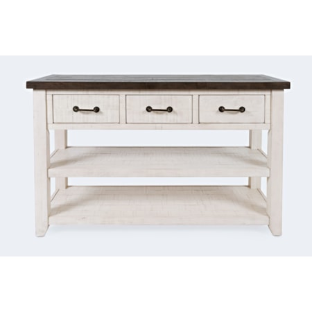 3 Drawer Console-Vintage White