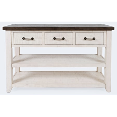 3 Drawer Console-Vintage White
