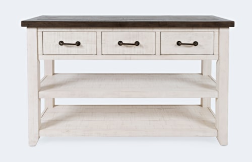 3 Drawer Console-Vintage White