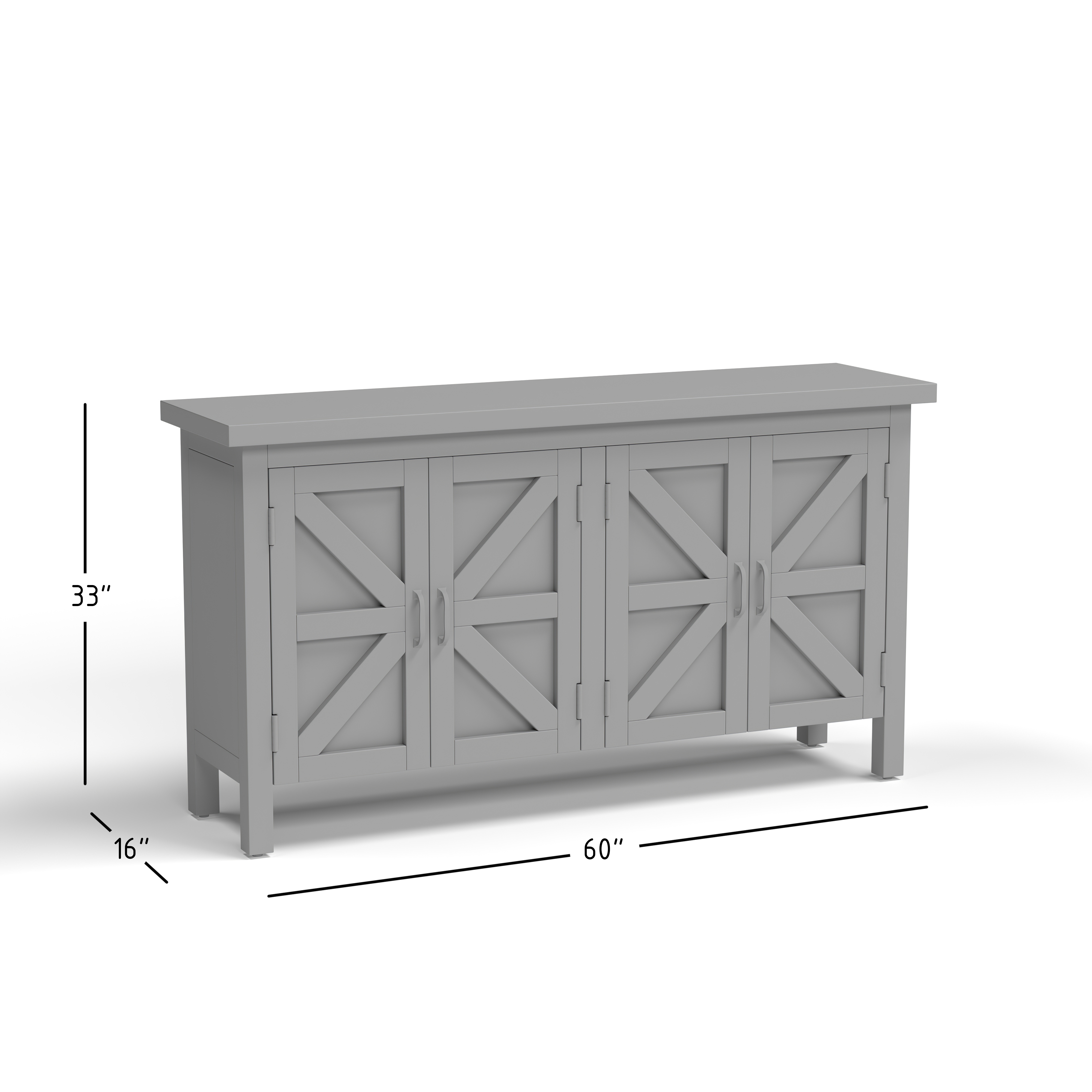 Jofran Eden Prairie 4 Door Accent Cabinet