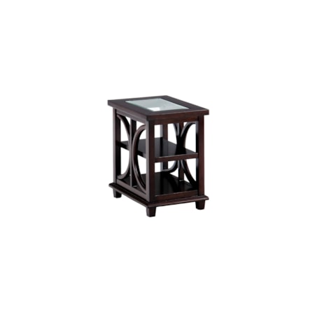 Chairside Table w/ Glass Top
