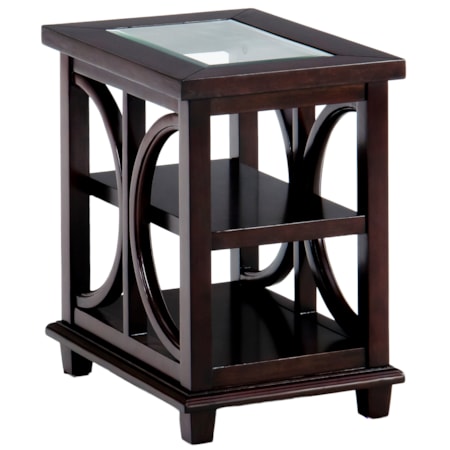 Chairside Table w/ Glass Top