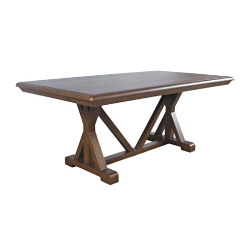 Transitional Dining Table with Trestle Base