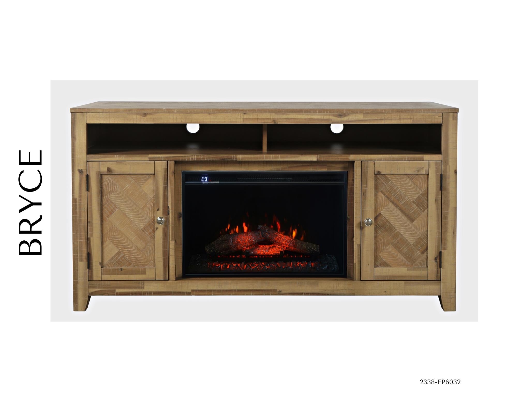 Jofran Bryce Fireplace with Logset
