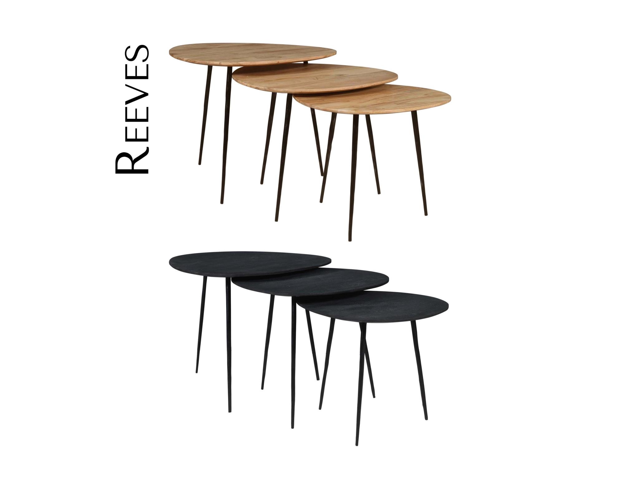 Jofran Reeves Nesting Table - Set of 3 - Black