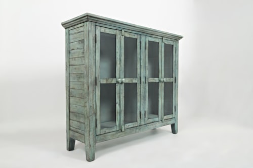 Rustic 4-Door Cabinet