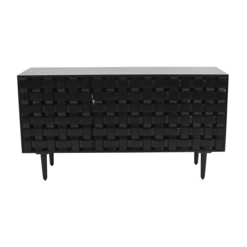 Transitional 3-Door Accent Cabinet with 4-Shelves