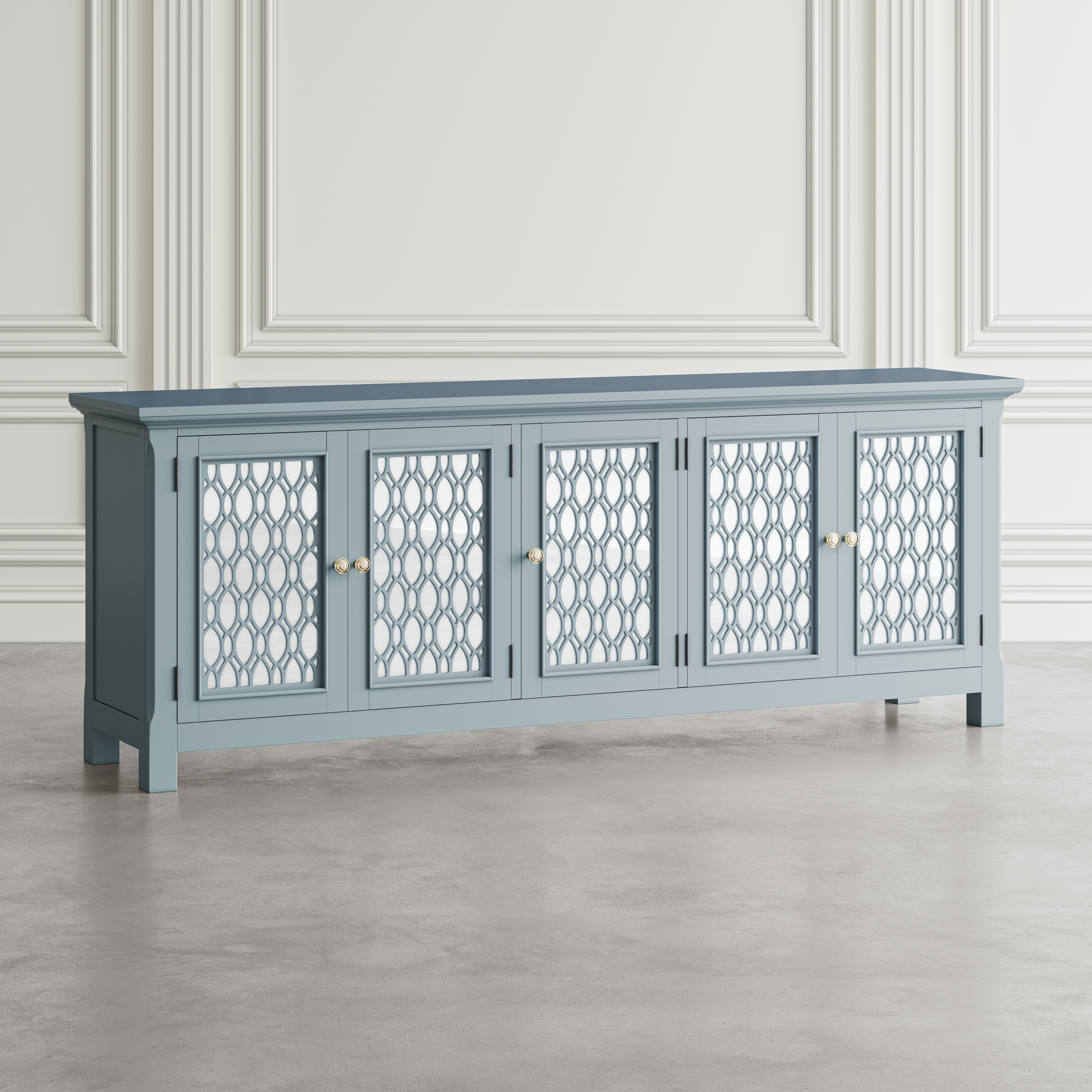 Jofran Isabella 86" Mirrored Accent Cabinet