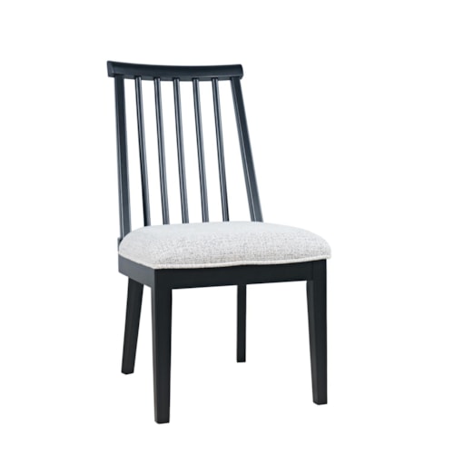 Transitional Dining Chair with Spindle Back