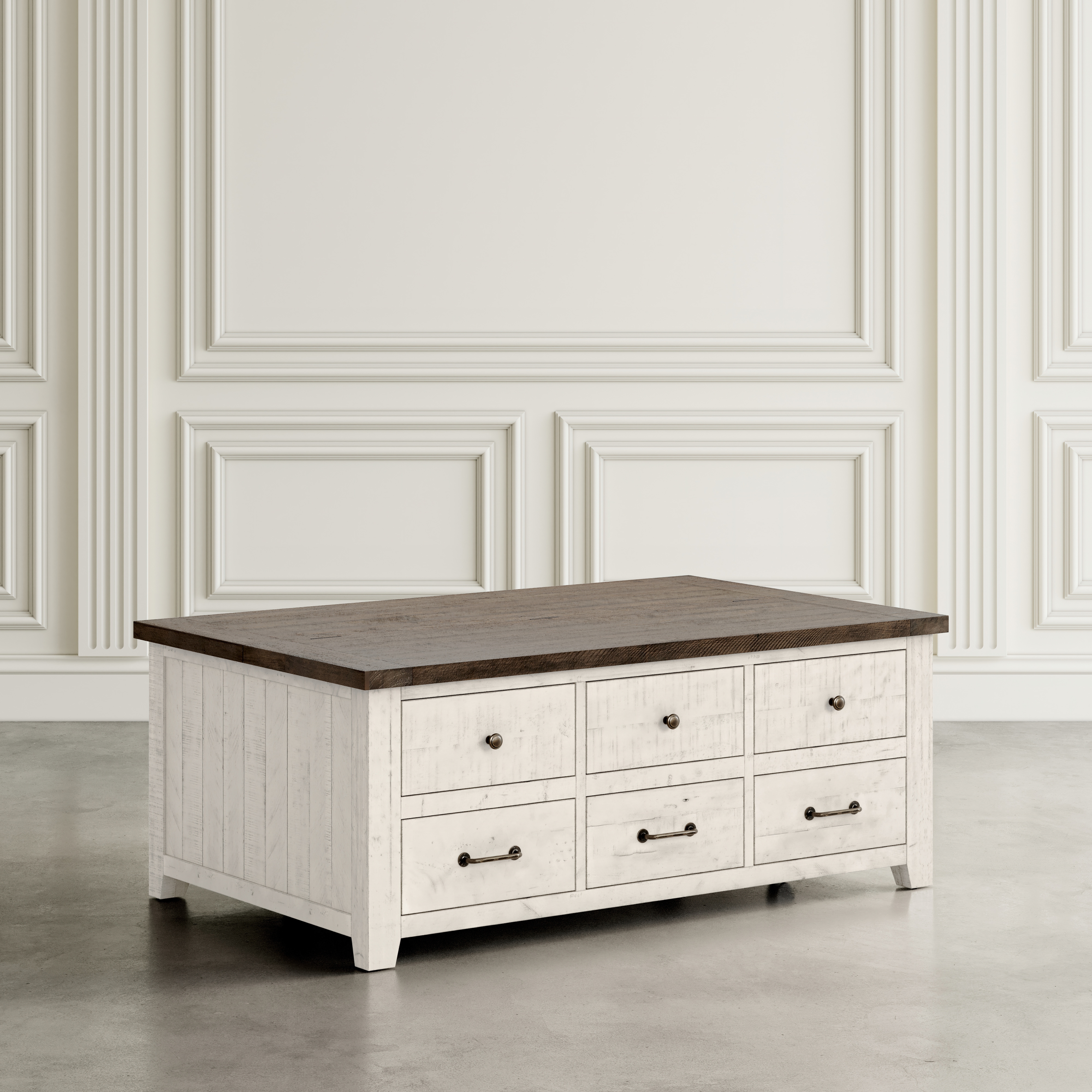 Jofran Madison County Lift Lid Cocktail Table-Vintage White