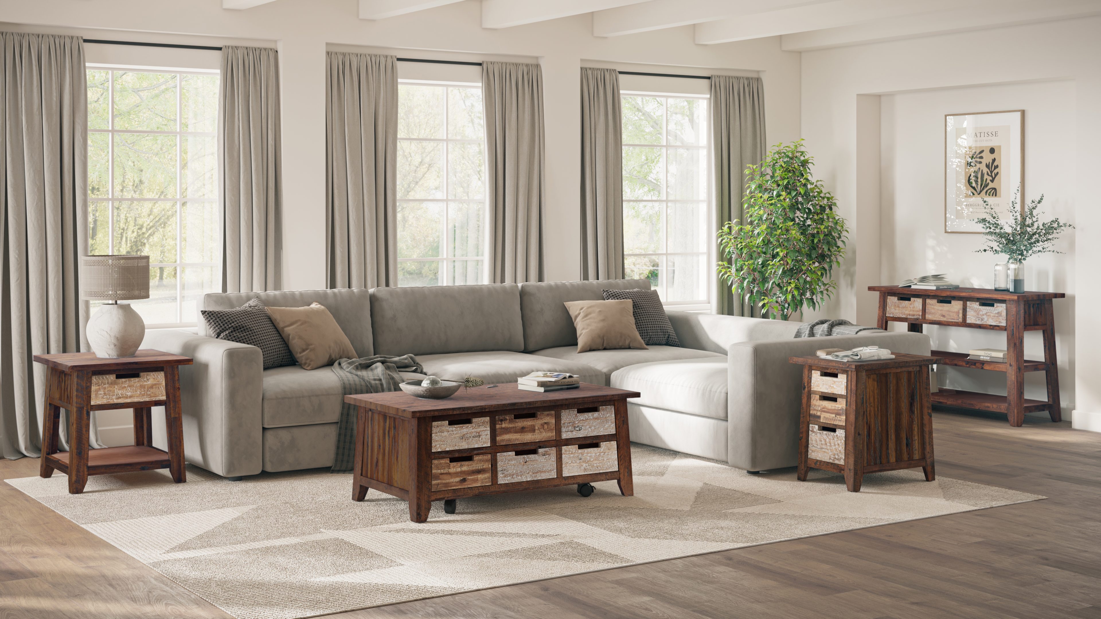 Belfort Essentials Painted Canyon End Table