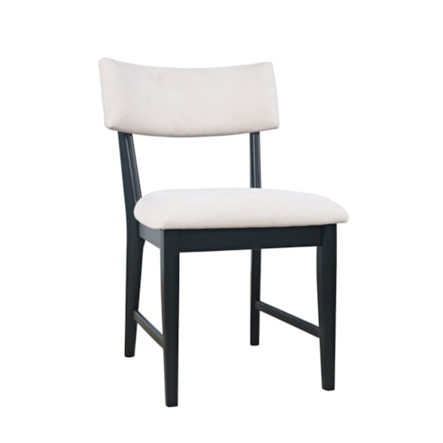 Contemporary Dining Chair with Upholstered Open Back