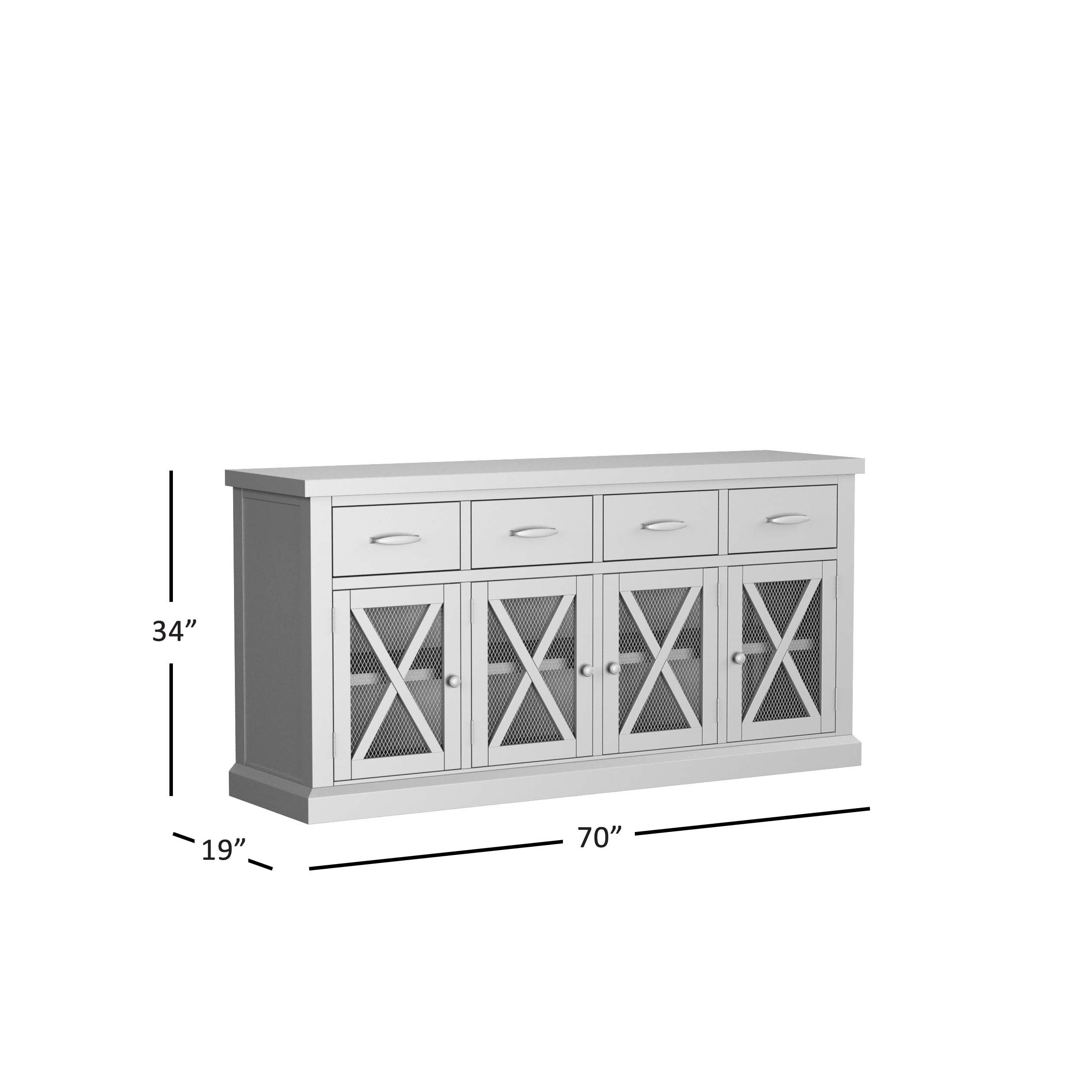 Belfort Essentials Telluride 322761616 4 Drawer Sideboard Belfort