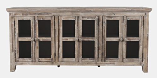 Rustic Shores 6-Door Low Accent Cabinet
