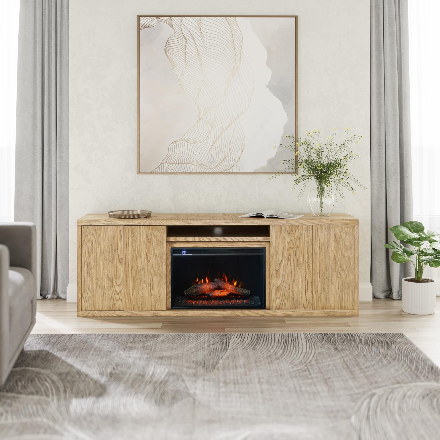 Jofran Laurel Creek 4-Door Fireplace