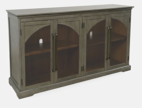 Rustic Archdale 4-Door Accent Cabinet - Grey