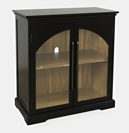 Rustic Archdale 2-Door Accent Cabinet - Black