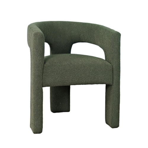 Contemporary Dining Chair with Barrel Back