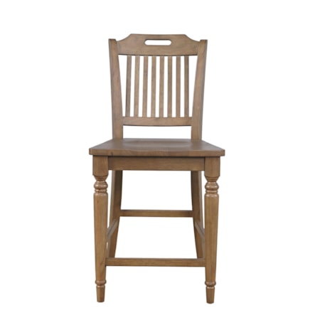Slat Back Counter Chair