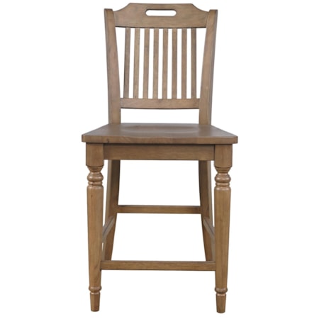 Slat Back Counter Chair