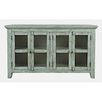 Rustic 4 Door Low Cabinet