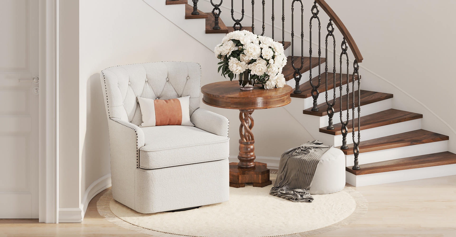 Belfort Essentials Bryson Swivel Accent Chair