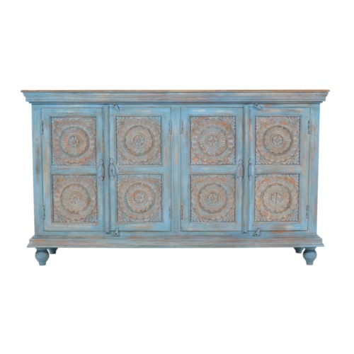 Global 4-Door Accent Cabinet with Wire Management