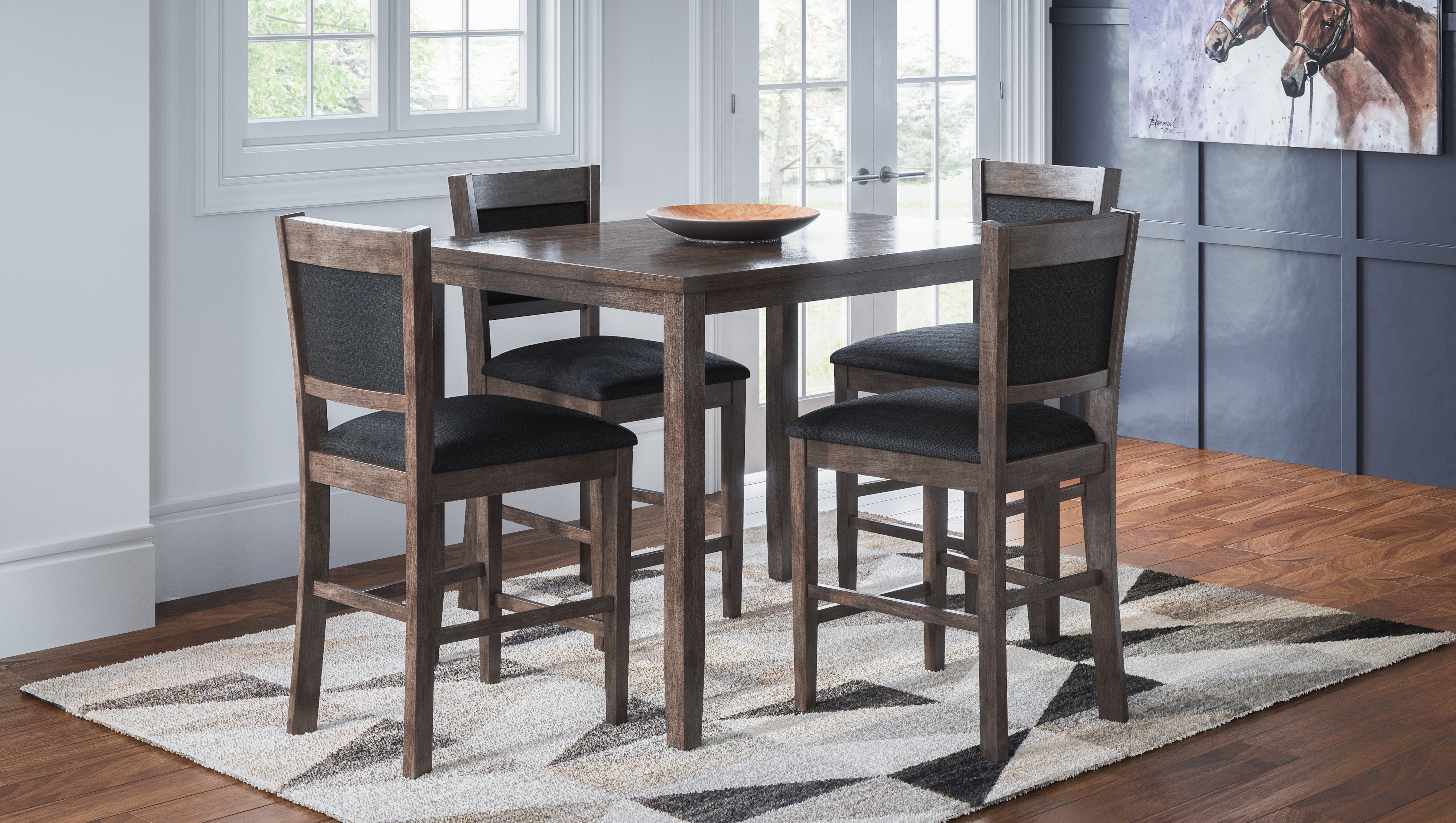 Jofran Greyson Heights 5 Pack Counter Height Dining Set