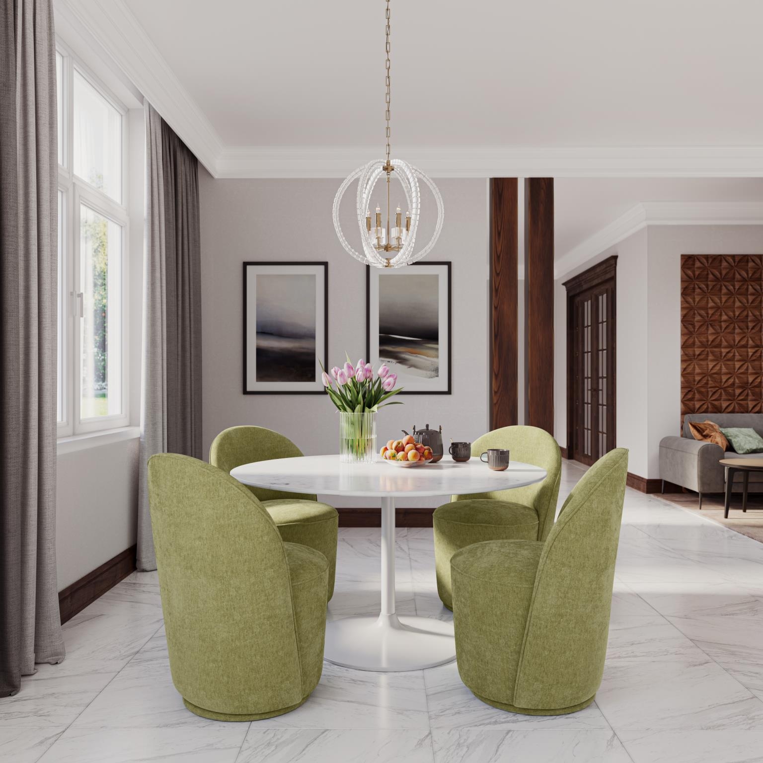 Jofran Urban Archive Swivel Dining Chair