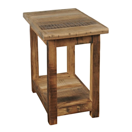 Reclamation Salvaged Wood Chairside Table