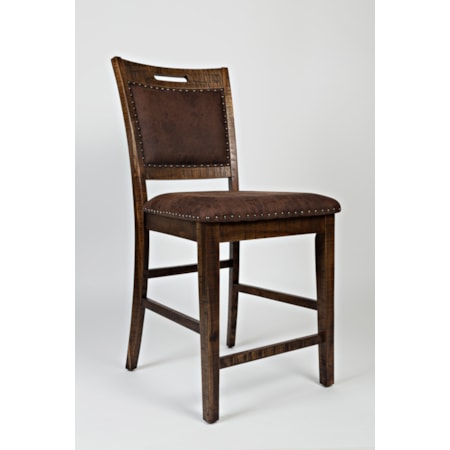 Upholstered Back Counter Stool