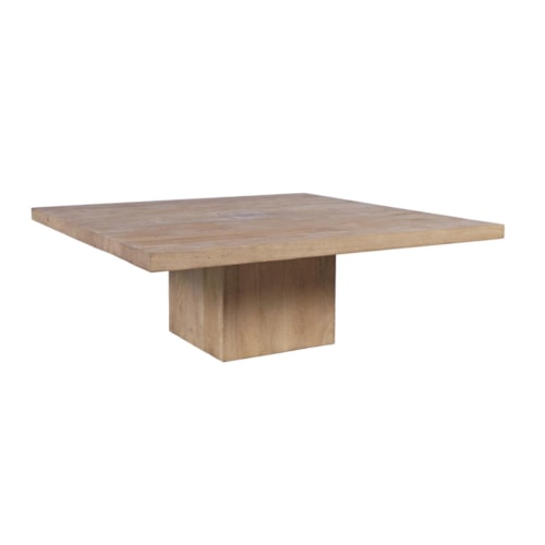 Contemporary Square Dining Table with Pedestal Base