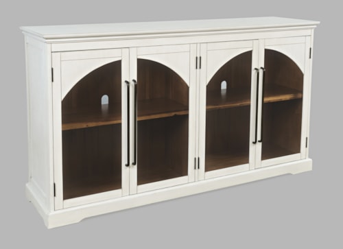 Rustic Archdale 4-Door Accent Cabinet - White