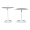 Jofran Camille Nesting Table - Set of 2 - White on White