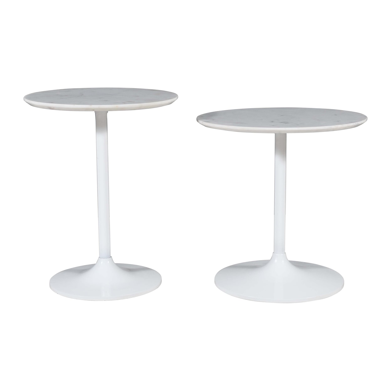 VFM Signature Camille Nesting Table - Set of 2 - White on White