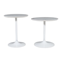 Nesting Table - Set of 2 - White on White