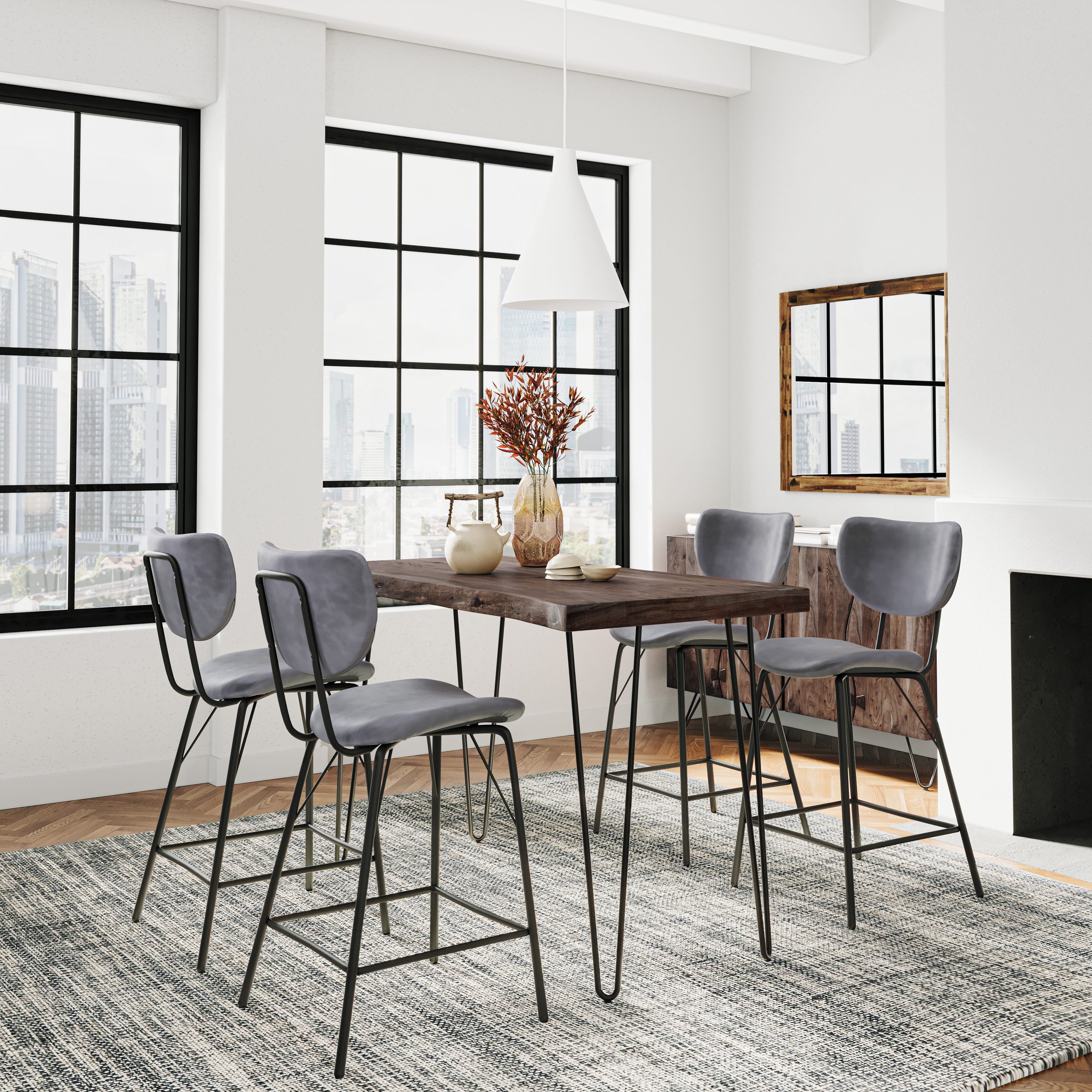 Jofran Nature's Edge Live Edge Counter Height Table 52"