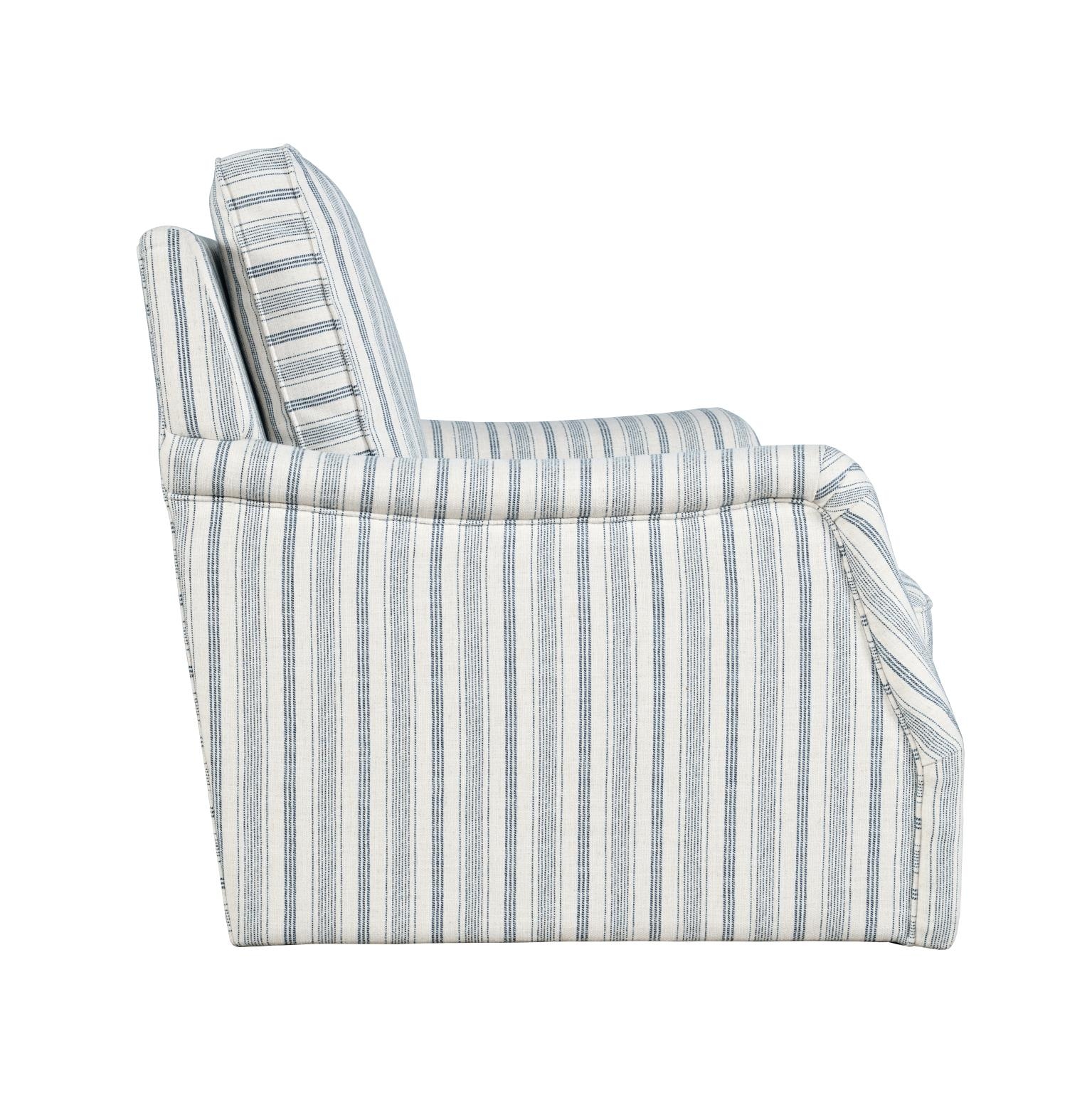 Carter Swivel Chair - Blue Stripe